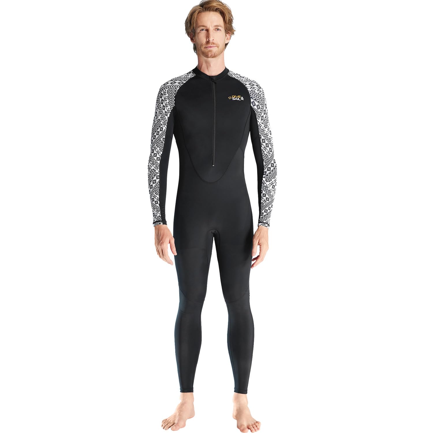 Photo 1 of (SMALL) (BAGGED) Dive Skin Full Body Rash Guard for Men Swimsuit Wetsuit Front Zipper One Piece UV Protection Snorkel Suit for Diving Surfing Kayaking S Size