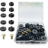 48 PCS Faucet Washer Assortment Kit Outdoor Faucet Repair Kit with Brass Screws Flat and Beveled Washers for Use with Assorte