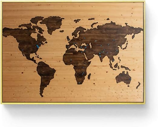 Amazon Co Jp 世界 地図 ポスター 印刷 ヴィンテージ 世界 地図 壁 アートパネル 木製 背景 キャンバス 絵画インテリア モダン リビング 部屋 オフィス 家 装飾 写真 40x60cm いいえ フレーム ホーム キッチン