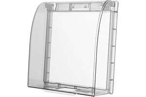 Crovakeu 1-Pack Weatherproof Outdoor Outlet Cover, Outdoor Receptacle Cover Box with Transparent Black Shield, Waterproof Ele