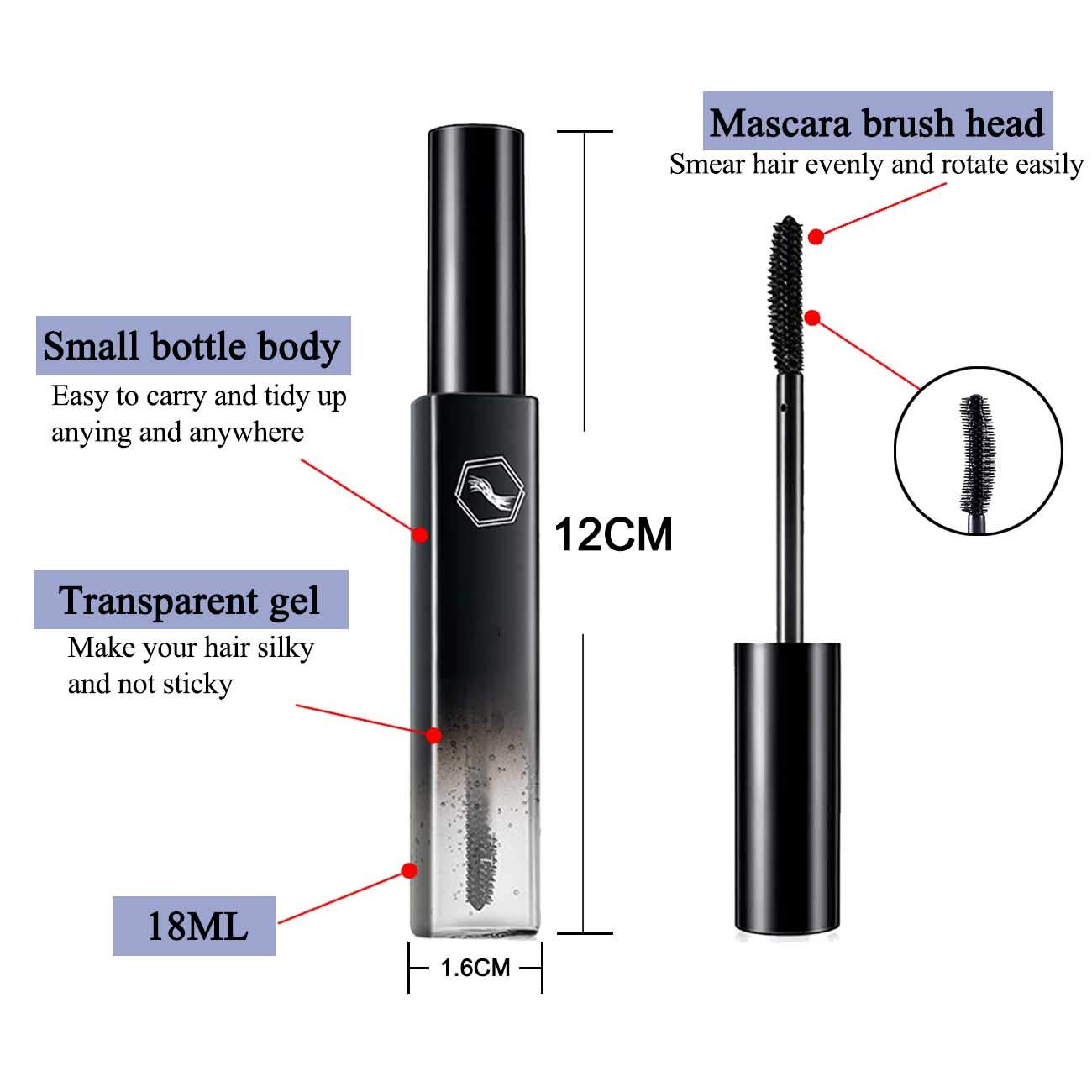Hair Finishing Stick, 2 Pack x 18ML Flyaway Moisturizing and Shine-Enhancing Wax Stick for Styling, Fixing Bangs and Flyaways - Not Greasy