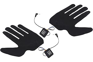 Jeanoko Electric Glove Heating Film, Gloves Heating Pad, Ultra Thin USB Heated Gloves Pad 2Pcs Fast for Outdoors for Hiking