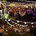 BRTLX Commercial Grade Outdoor Weatherproof G40 LED String Lights 18.3Ft with 10 E17 Dropped Sockets 0.6W 12Pcs LED Edison Filament Bulb Included for Bar Patio Courtyard Porch Wedding