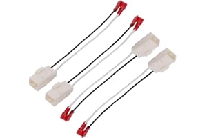 4 Pack 72-6514 Speaker Wire Harness Adapter Plug Compatible with Jeep Wrangler Chrysler Town & Country Speaker Harness Adapte