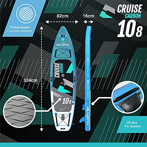 Bluefin SUP Inflatable Stand Up Paddle Board 6” Thick Kayak