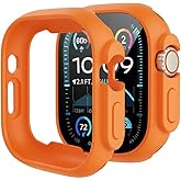 Penom 2 Pack for Apple Watch Ultra 3/2/Ultra Case, 49mm Bumper Cover, Soft TPU Shockproof Protective Scratch-Resistant Frame [No Screen Protector] - Orange