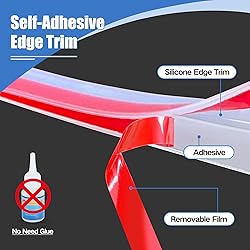 Clear Rubber Edge Trim, Self-Adhesive Rubber Edge