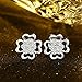 ZHULERY Christmas Jewelry Gifts 925 Sterling Silver Four Leaf Clover and Cubic Zirconia Flowers Clear Button Stud Earrings