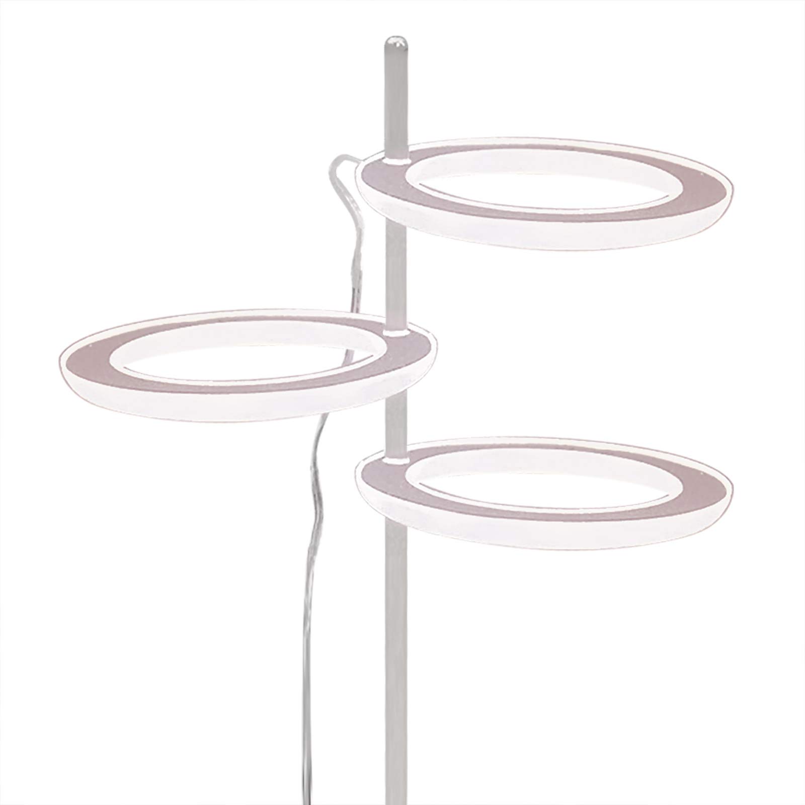 HUIKJI Garden Lamp Plants Growth Lighting,USB Light Full Spectrum Timing Switch Plant Grow Halo Light Adjustable Height Plant LED for Indoor Greenhouse Succulents Seedlings 3.2 X9.8in