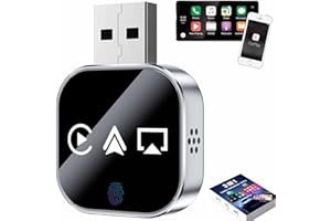 Screen Mirroring Adapter for Car, 2026 Upgrade 3 in 1 Screen Mirror iOS Phone, Wired to Wireless Carplay Mirror Link Adapter 