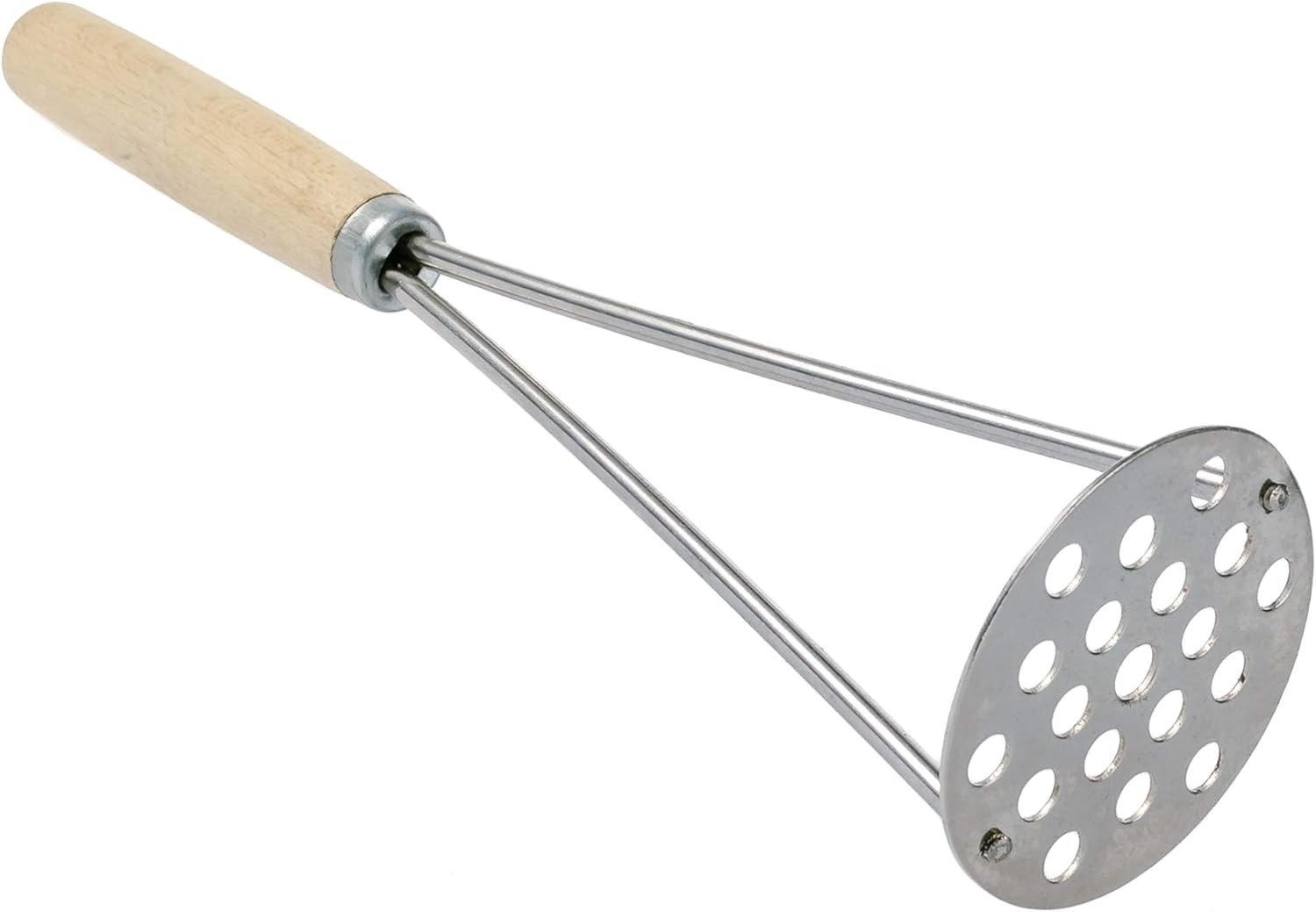 Stainless Steel Hand Potato Masher - Metal Mini Food Smasher for Cooking - Manual Heavy Duty Mashing Utensil
