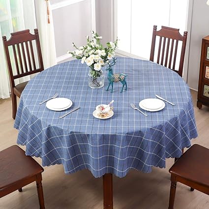 Amazon テーブルクロス 円形 ビニール 撥水 138cm テーブルカバー