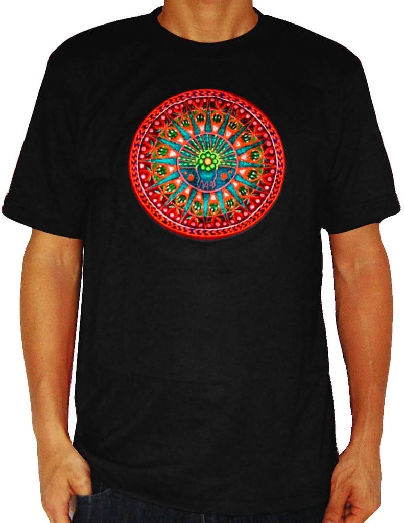 ImZauberwald Peyote Cactus Mandala UV Shirt Flower of Life Mescaline