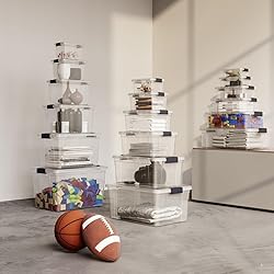 Superio Clear Storage Box with Lid, 14.25 Quart
