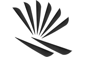 Letszhu Arrows Vanes 4 Inch Plastic Feather Fletching for DIY Archery Arrows 50 Pack…