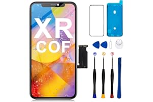 SIMDOG for iPhone XR Screen Replacement Kit COF Full HD LCD Display 6.1 inch (Model A1984, A2105, A2106, A2108) 3D Touch Display Digitizer Frame with Repair Tool
