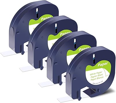 dymo letratag paper white 12mm x 4m