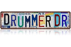 Vintage Drummer Dr Street Sign Wall Decor Metal Sign Aluminum Sign Poster 4X16 Inch