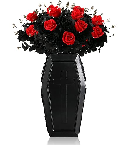 Pot De Fleurs En Forme De Cercueil Gothique - 20 Cm - Avec Plateau De Drainage - Déco Halloween, Maison, Bureau - 7