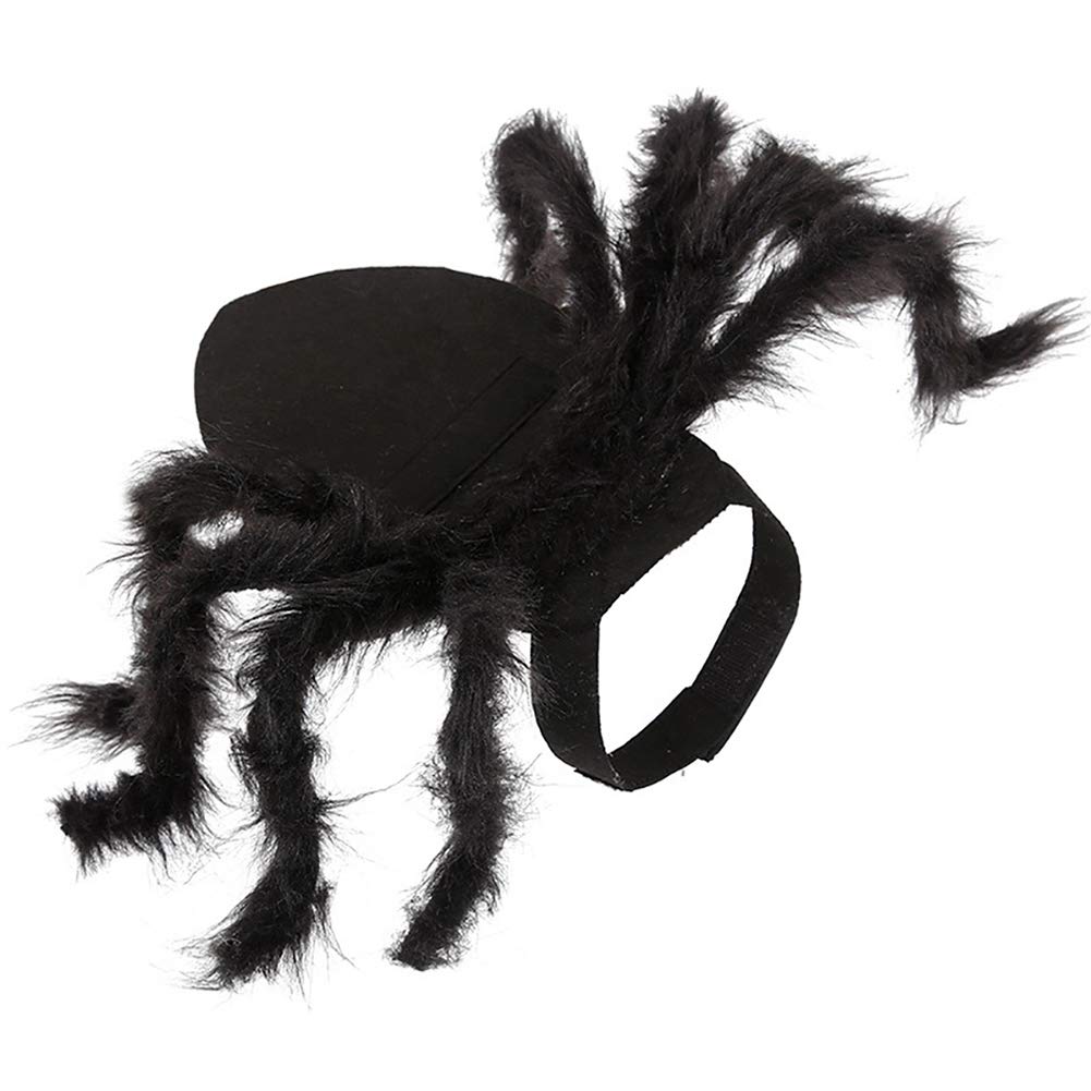 Oyria Pet Spider Costume Halloween Pet Spider Clothes Dog Cat Horror Simulation Plush Spiders Dress Up Costume,Autumn Winter Warm Coat Apparel