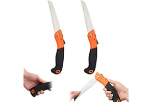 Meiguihai 2 Pack Folding Hand Saw, Folding Saw Gardening Saw Non-Slip Handles,Used for Trees Wood Cutting Camping Gardening W