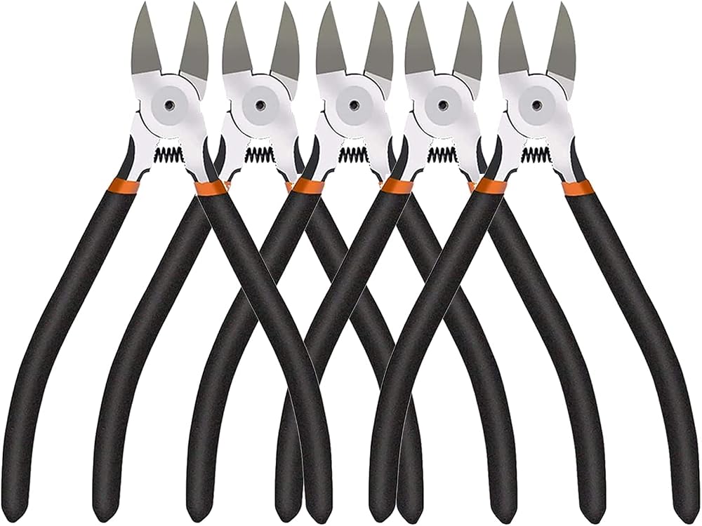 BOENFU 5 Pack Wire Cutters 6 Inch Flush Cutters Precision Side Cutter