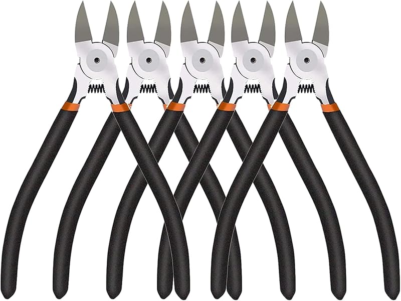 BOENFU 5 Pack Wire Cutters 6 Inch Flush Cutters Precision Side Cutter