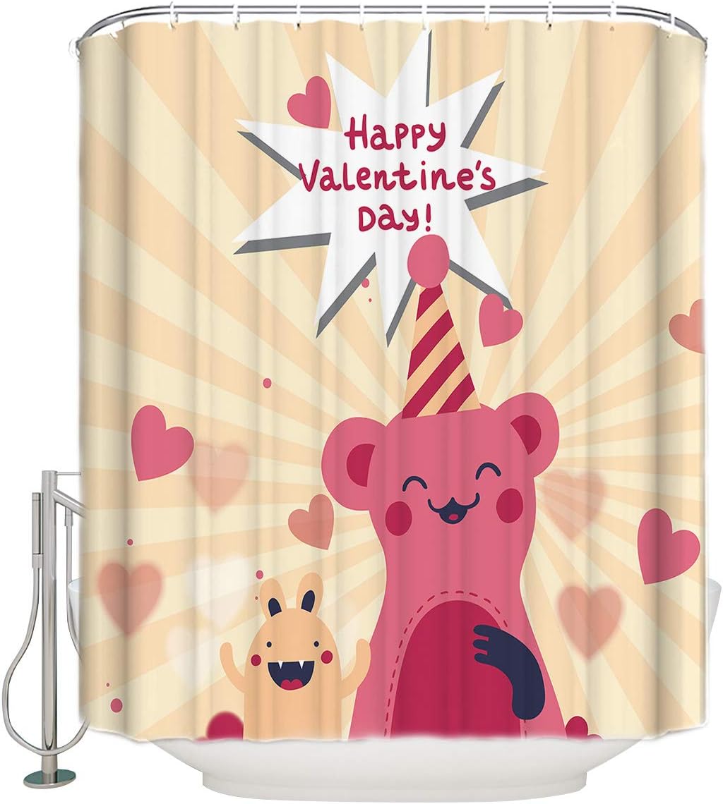 Quick Dry Polyester Fabric Waterproof Shower Curtain with