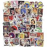 Retro Stickers for Laptops, 100 Pack Trendy Aesthetic Waterproof Vinyl Sticker Patches for Snowboard Bicycle Motorcycle Car Bumpers, Great Gift Choice for Kids Teens Boys Girls Toddler Adult Lover