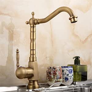 Grifo Baño Estilo Europeo De Cobre Antiguo Retro Cocina Fregadero Del