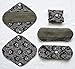 5 Pieces Charcoal Bamboo Mama Cloth/Menstrual Pads/Reusable Sanitary Pads (Pantyliner (8 inch), Black Lace)