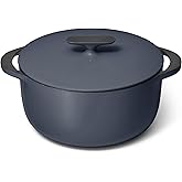 Caraway Enameled Dutch Oven - 6.5 qt Cast Iron Dutch Oven With Lid - 3 Layer Enamel Coating - No Seasoning Required - Compatible With All Stovetops - Oven Safe - No Forever Chemicals - Midnight Blue