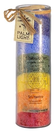 Palm Light 4041678000769 Chakra, Sri Yantra, Höhe Circa 20 cm, Kerze, Multicolor