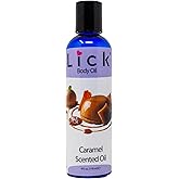 LICK Caramel Scented Body Oil - Luxurious Hydrating Oil for Radiant Skin, Enriched with Natural Castor, Almond, Jojoba Oils, Vitamin E. Ideal for Women, Daily Care 4 fl oz.