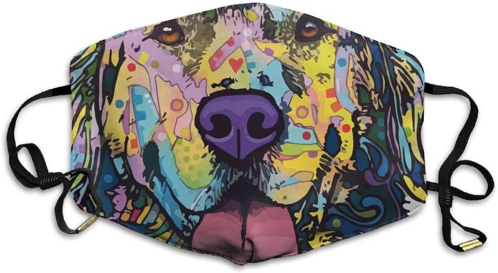 MINGYING Dog Wearing Colorful Clothes Anti Dust Breathable Face Mouth Mask for Man Woman