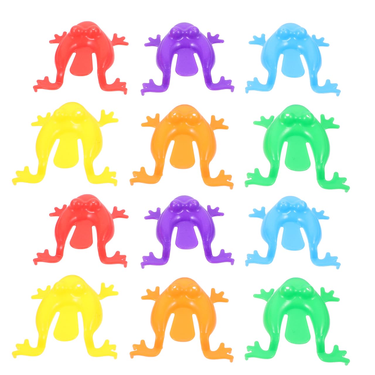 Toddmomy 24Pcs Plastic Jumping Frog Toys Assorted Colours Party Bag Frog Favours Kids Indoor Outdoor Fun Game (Random Color)