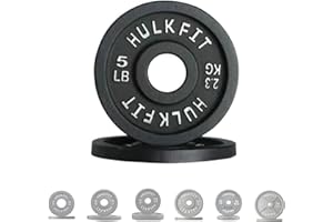 HulkFit 2-inch Olympic Steel Weight Plate with Anti-Rust Finish for Barbells & Plate Only Strength Training - Black