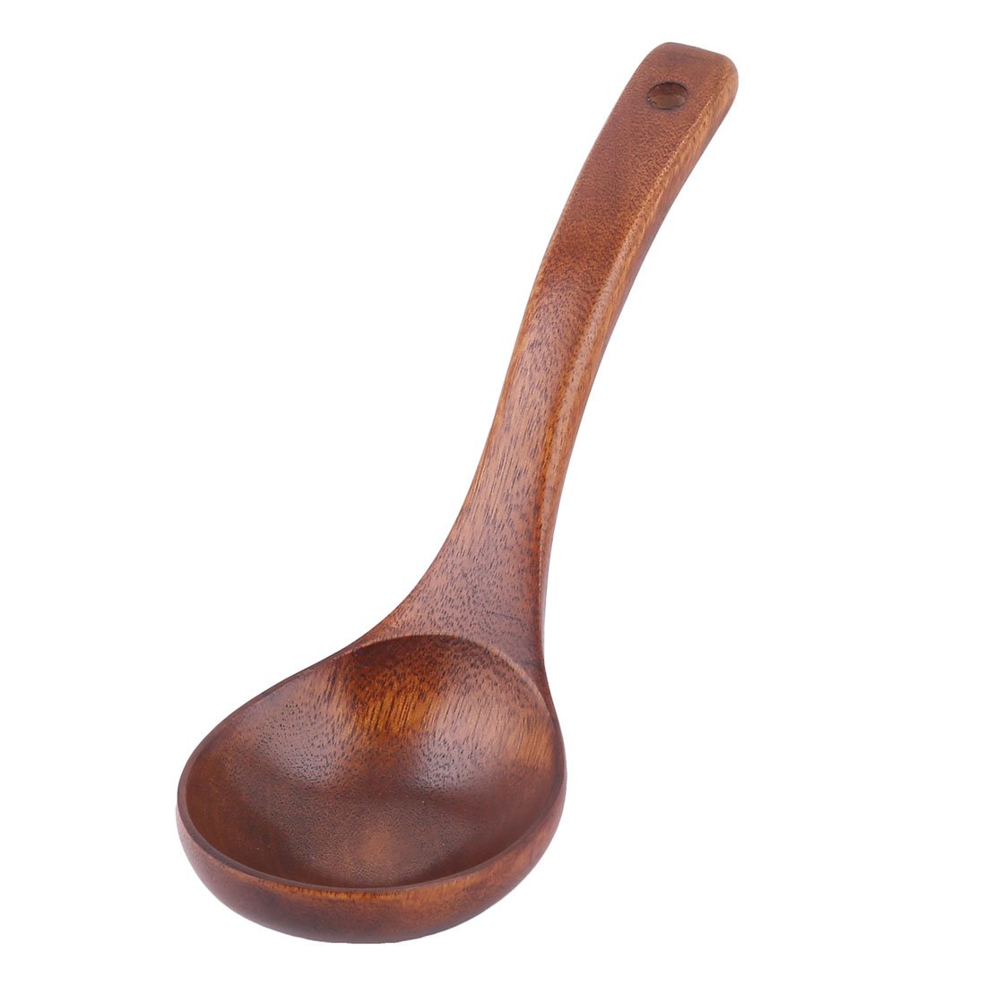 Sourcingmap Wood Home Porridge Dumplings Soup Cooking Mixing Spoon Ladle 18cm Length Brown