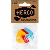 JIM DUNLOP HE112P Flat Thumbpicks, Medium, 3/Player's Pack