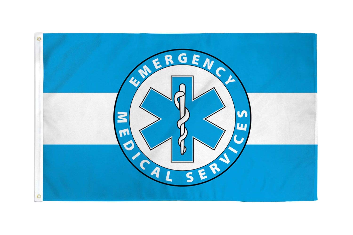 AZ FLAG - Ems Emergency Medical Services Flag - 3x5 Ft - 100D Polyester Ems Banner with Two Metal Grommets - Fade Resistant - Vivid Colors - 3' x 5' Feet - 150x90 Cm