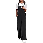 ANRABESS Overalls for Women 2026 Summer Casual Loose One Piece Outfits Baggy Wide Leg Jumpers Lightweight Comfy Rompers