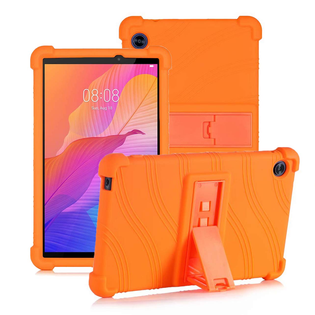 YGoal Silicone Case for Huawei MatePad T8 - Light Weight Kids Friendly Soft Shock Proof Protective Cover for Huawei MatePad T8 8 Inch, Orange