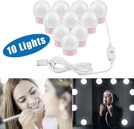 Hollywood Style Led Vanity Mirror Lights Kit With Dimmable Light Bulbs Stick On Led Mirror Light
