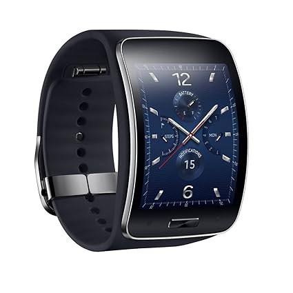 Samsung Gear S SM-R750 (S/K) Curved Super AMOLED Smart Watch (Black) - International Version No Warranty