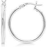 Kezef 2mm 925 Sterling Silver Hoop Earrings for Women| Hypoallergenic Lightweight
