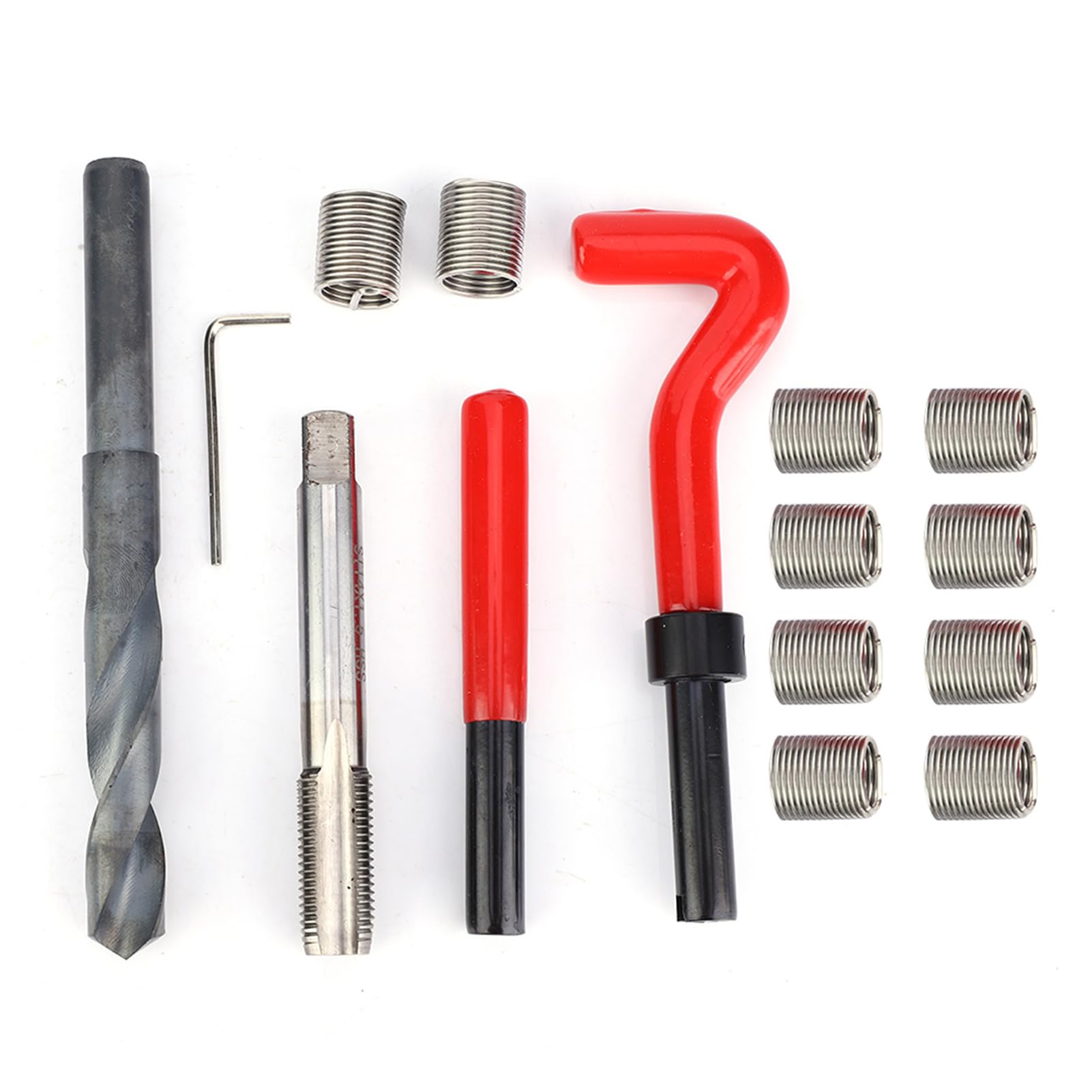Photo 1 of Camrusic Helicoil Thread Repair Kit M14x1.5 Female Thread Repairing Accessory Assortment (15 Pcs) Thread Metric Inserts Repair Kits for Auto Repairing Hand Tool