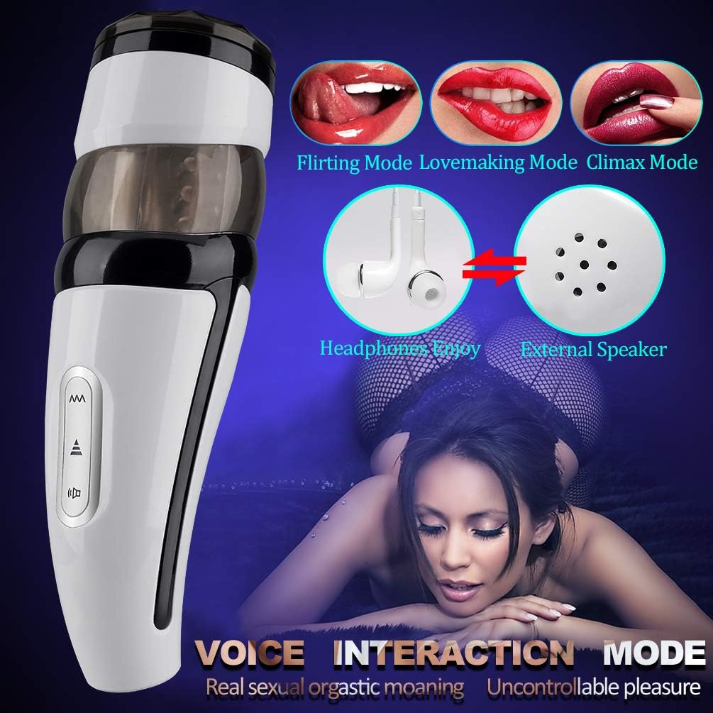 Automatic Piston Cup Sucking 360° Rotating Electronic Massage Cup Sexy Underwear for Men Virgin Masterbrators Pocket Puss-ey Stroker, USB Charging Pussy Male Strong Sucking Toys for Men Tshirt