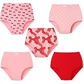 Valair Kids' Cotton Underwear Panties 5-Pack - Soft, Full-Cut Briefs for Little and Teen Girls