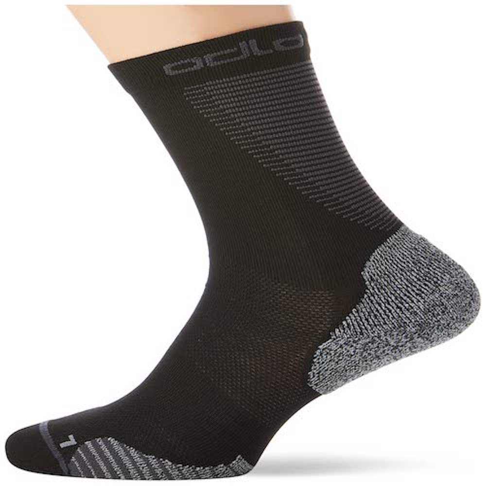 ODLO Unisex Ceramicool crew socks, black, 36-38