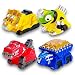 Dinotrux Bath Toys Playset -- Pack of 4 Jumbo Dinosaur Bath Squirters (Dinotrux Bath Set, Party Favors)